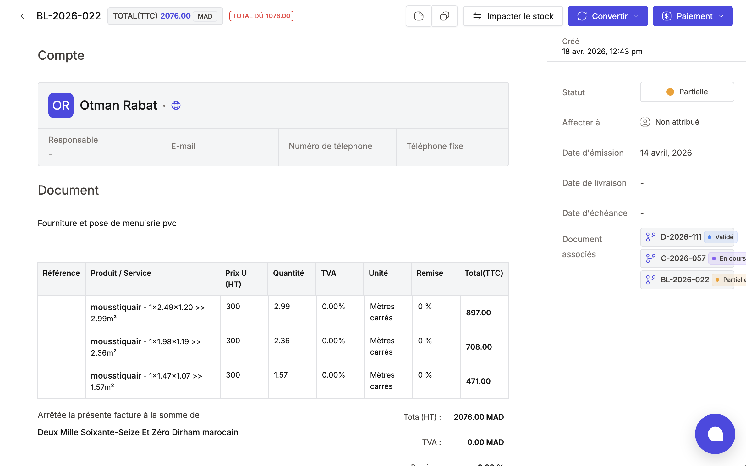 FAQ bons de livraison Devinstock